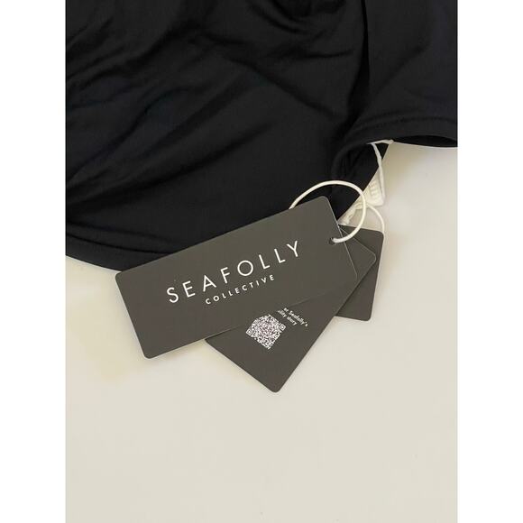 NWT Seafolly Collective Wrap Front Bra - Black 10F - Picture 5 of 8
